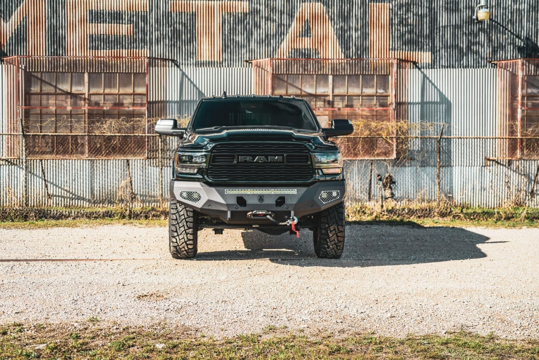 iDentity Road Armor Full Width Raw Front HD Bumper 2204DF-B1-P3-MD-BH