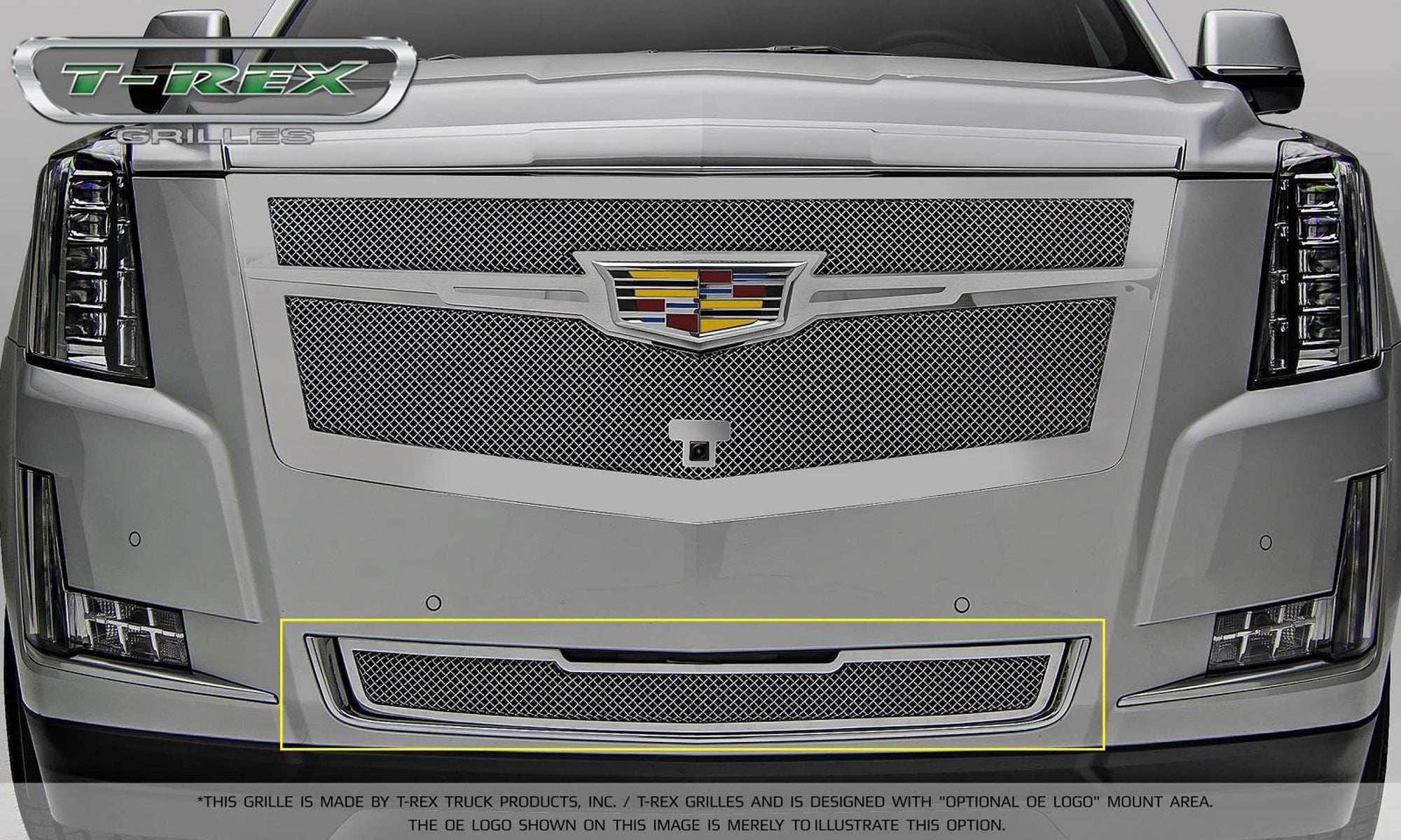 Upper Class Series T-Rex Grilles 2015i-2020 Escalade Bumper Grille, Chrome, 1 Pc, Replacement - PN #57181, Polished