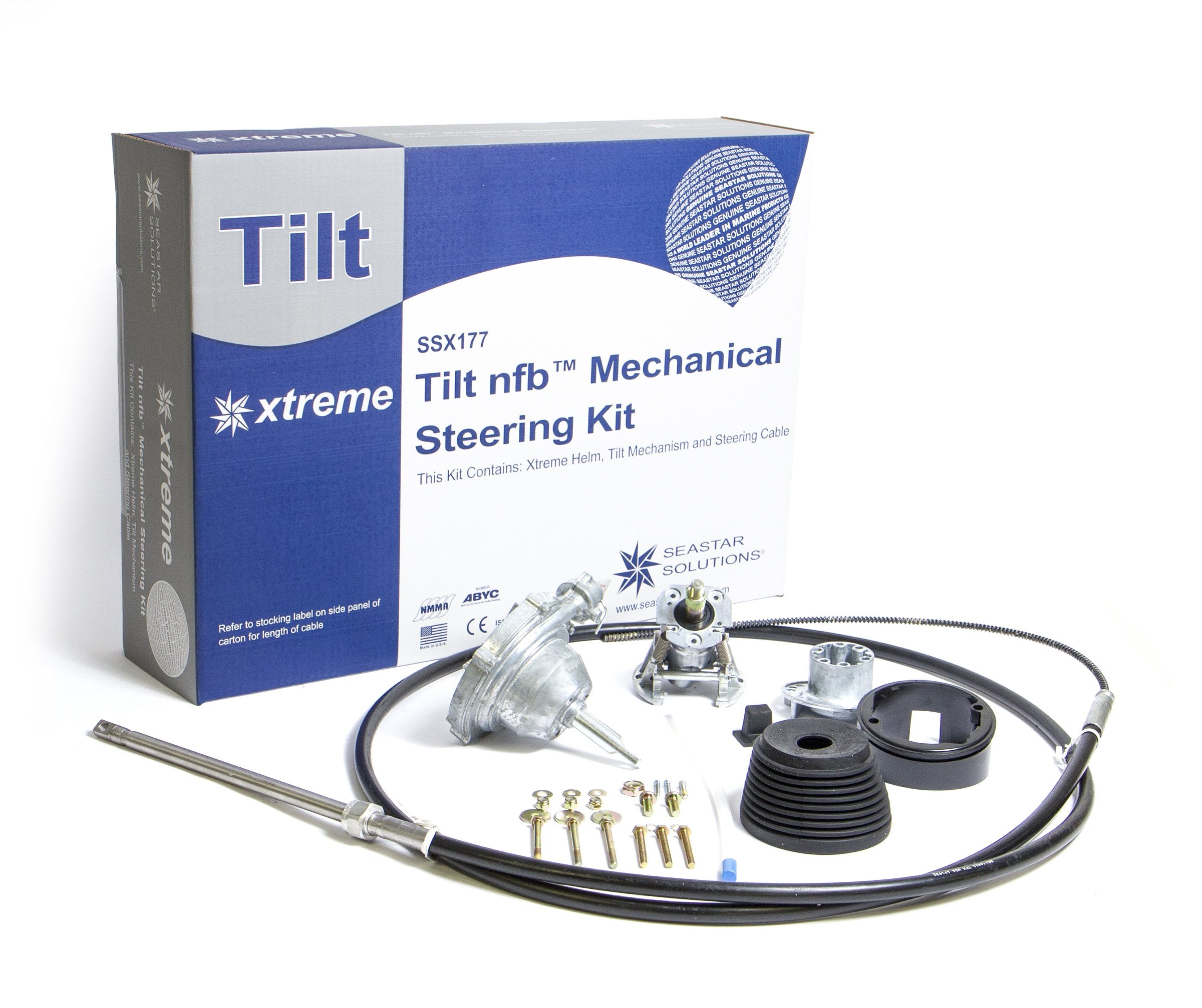 Dometic SeaStar Xtreme Tilt Steering Kit with Single Cable, SSX17711, 11ft. (No Feedback)