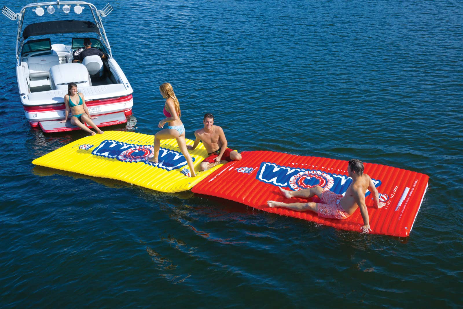 Inflatable Water Walkway Wow Sports, Inflatable Water Mat Pool Float, Ideal for Kids and Adults, 10 x 6 Feet