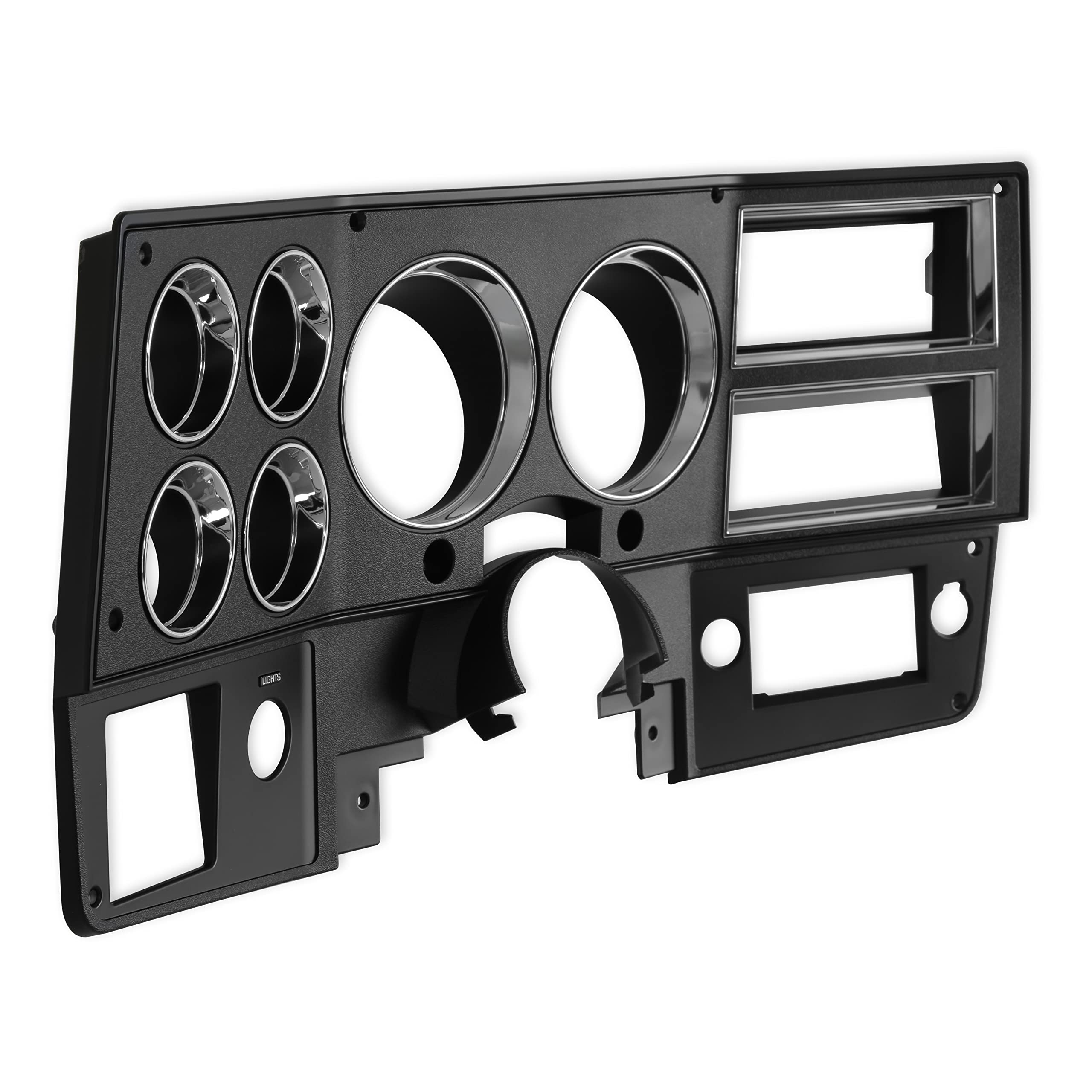 05-218 Brothers Trucks Instrument Cluster Bezel - With A/C - Black/Chrome