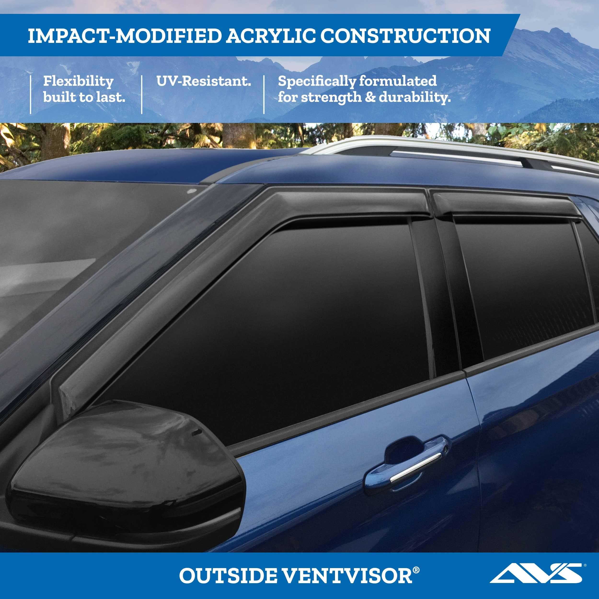 Auto Ventshade [AVS] Rain Guards in-Channel for 1993-1998 Ford Ranger, SUPERCAB ONLY | Window Vent Visors, 4 pcs. - Smoke | 94745