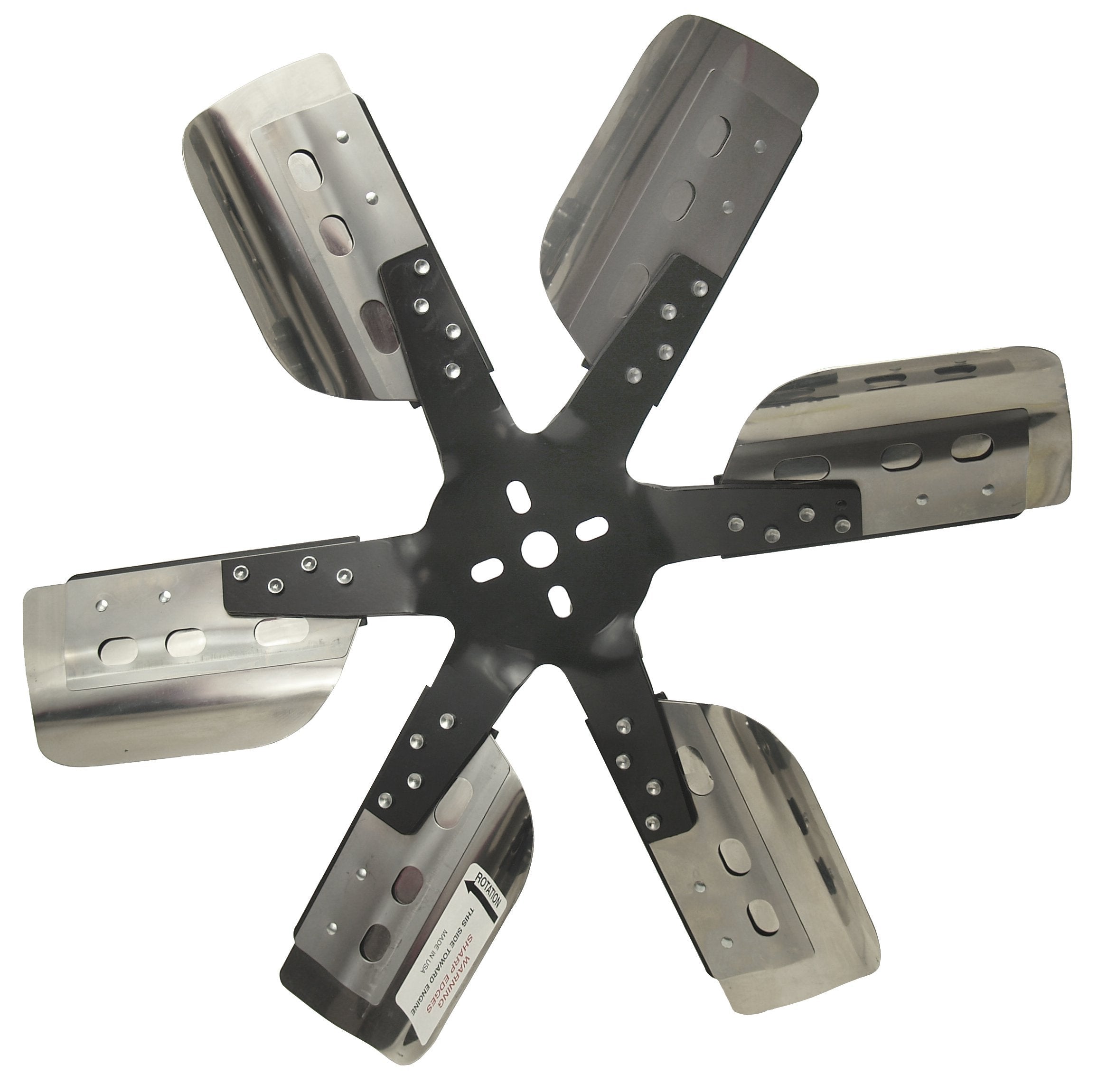 Derale Heavy Duty 17619 Fan Blade Series 1000 19" Stainless Steel Flex Fan Reverse Rotation