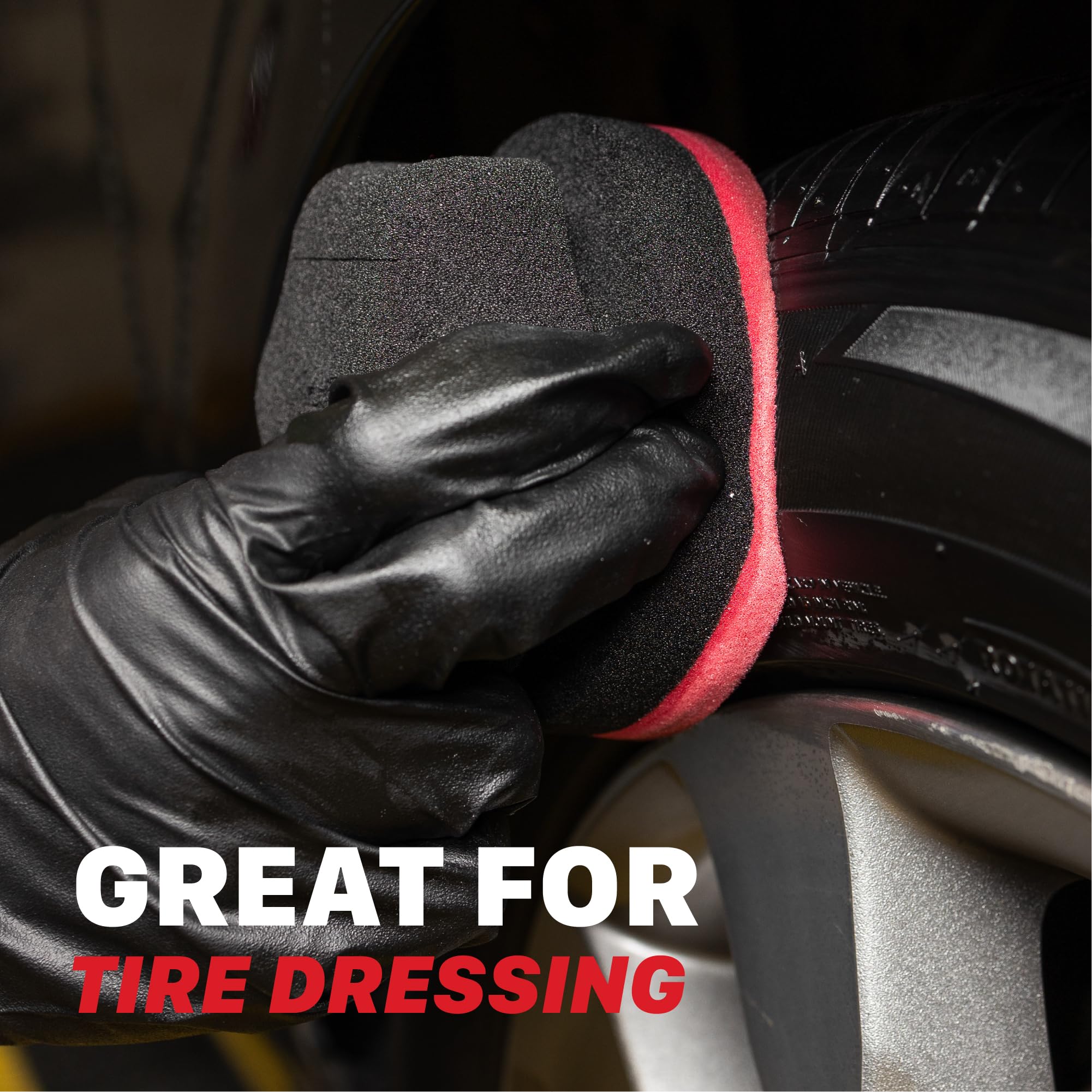 Maxshine Hex Waxing Foam Applicator (Red) | Ultra-Soft Foam Pad with Ergonomic Hex Grip | Scratch-Free Car Wax & Polish Applicator | Lightweight, Washable, Reusable Auto Detailing Tool for Car Care