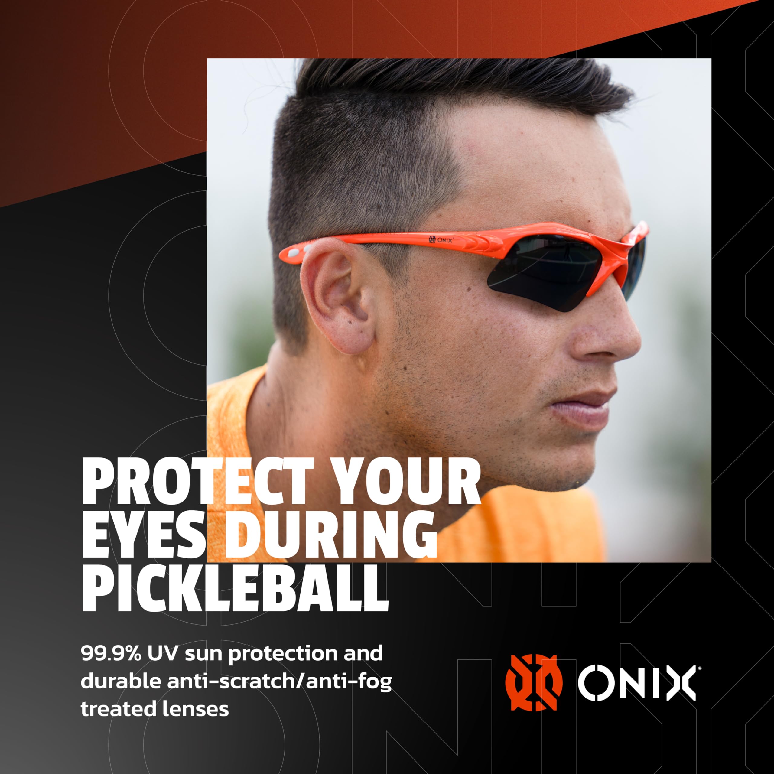 ONIX Eagle Eyewear Pickleball Sun Protection Non-Slip Nose Piece Modern and Lightweight Secure Design
