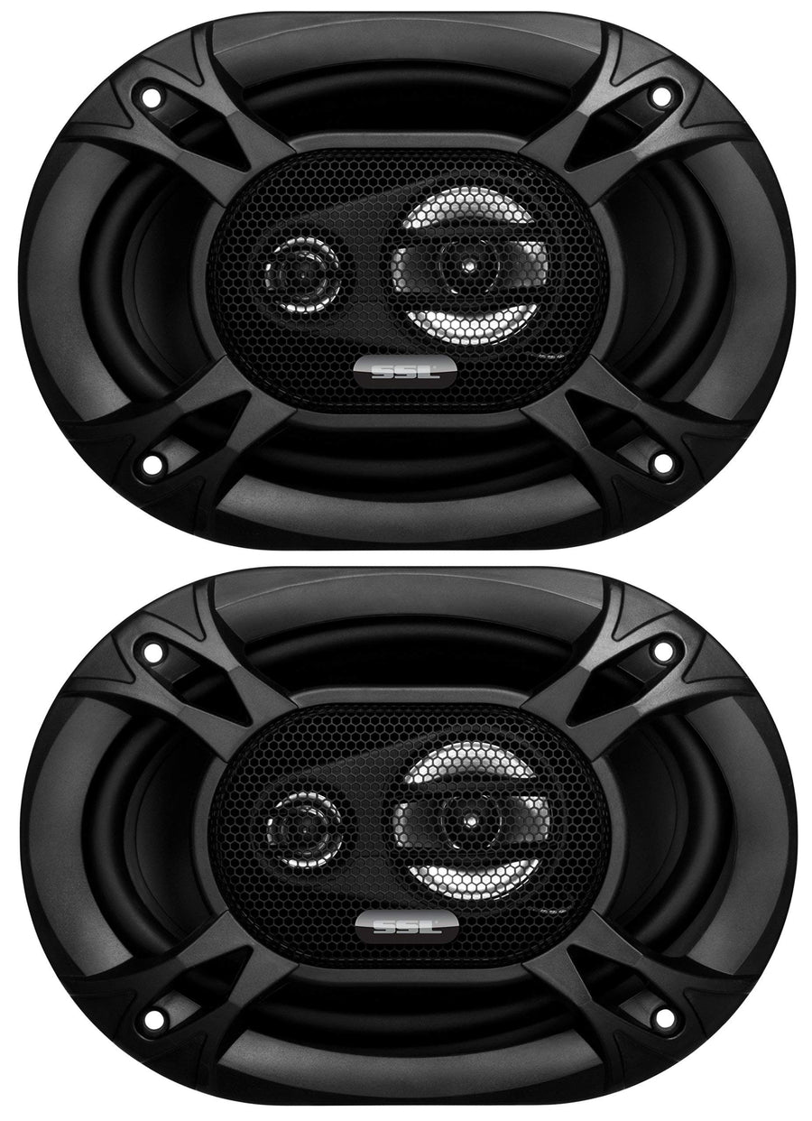 EX369 Sound Storm Laboratories 6 x 9 Inch Car Audio Door Speakers - 300 Watts (per Pair), Coaxial, 3 Way, Full Range, 4 Ohms, Bocinas para Carro