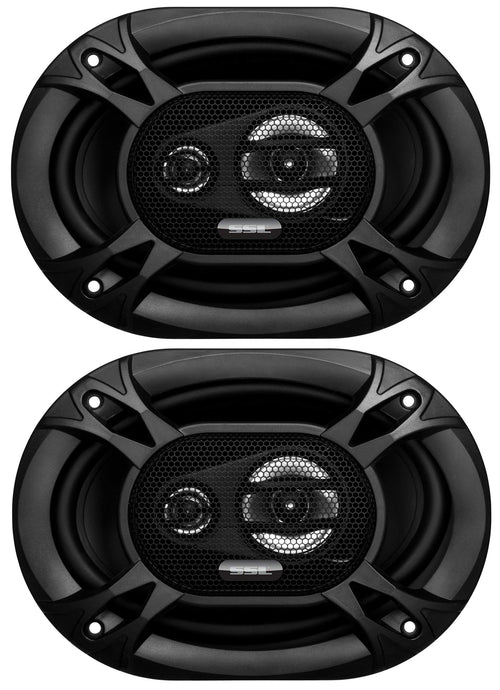EX369 Sound Storm Laboratories 6 x 9 Inch Car Audio Door Speakers - 300 Watts (per Pair), Coaxial, 3 Way, Full Range, 4 Ohms, Bocinas para Carro