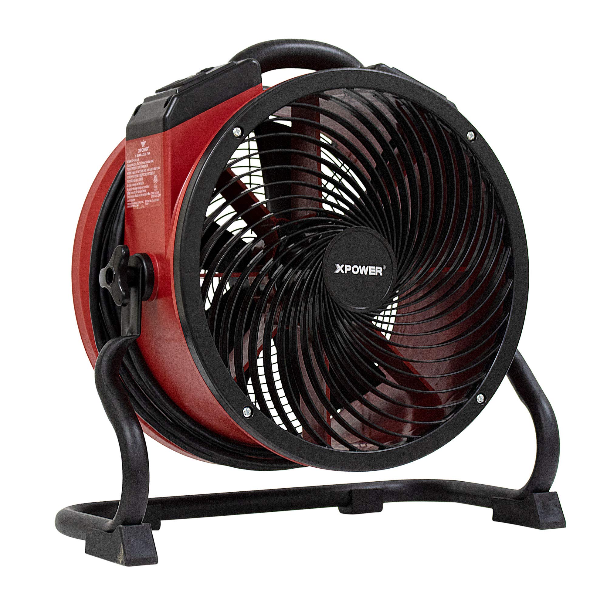XPOWER Professional X-39AR Axial Fan with Sealed Motor (1/4 HP) for Water Damage Restoration and Powerful Focused Air Circulation up to 60 feet (Blue)