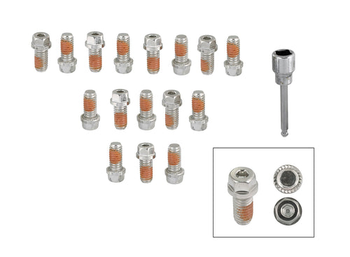 Headlock Locking Header Bolt Mr. Gasket 2231G, (Set of 16)