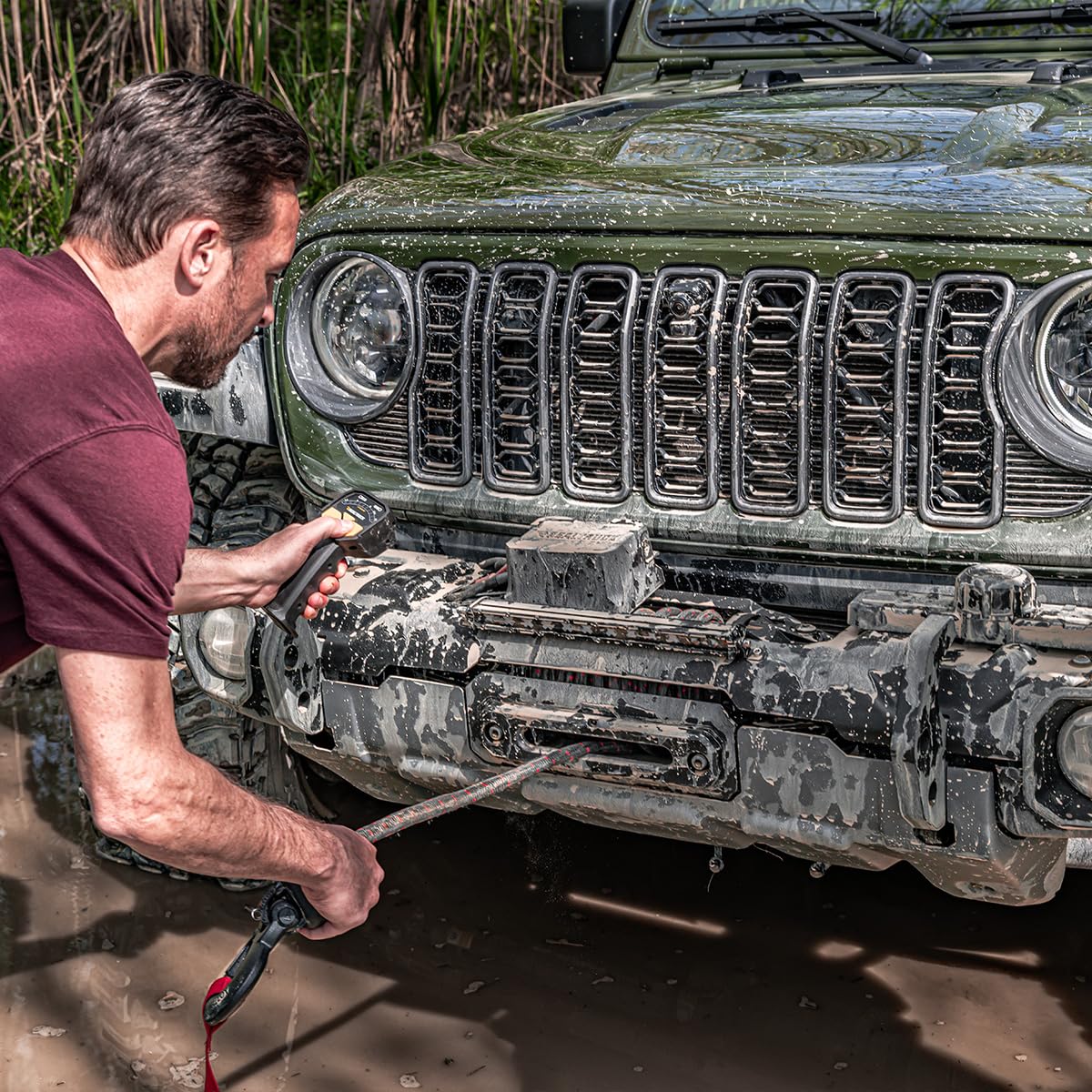 Go Rhino Traction Recovery RealTruck | 13K Winch - Universal Fitment | XG-W13000KB