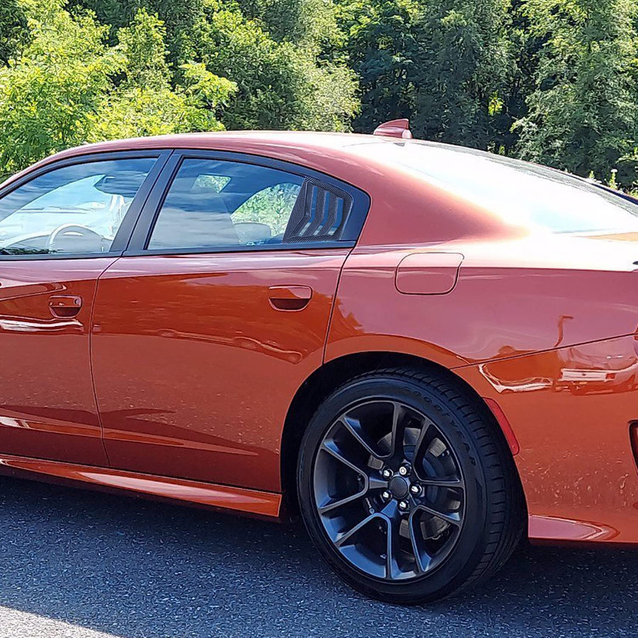 Quarter Vent Style Side Window Louvers Cover Spec-D Tuning Compatible with Dodge Charger 2011-2021