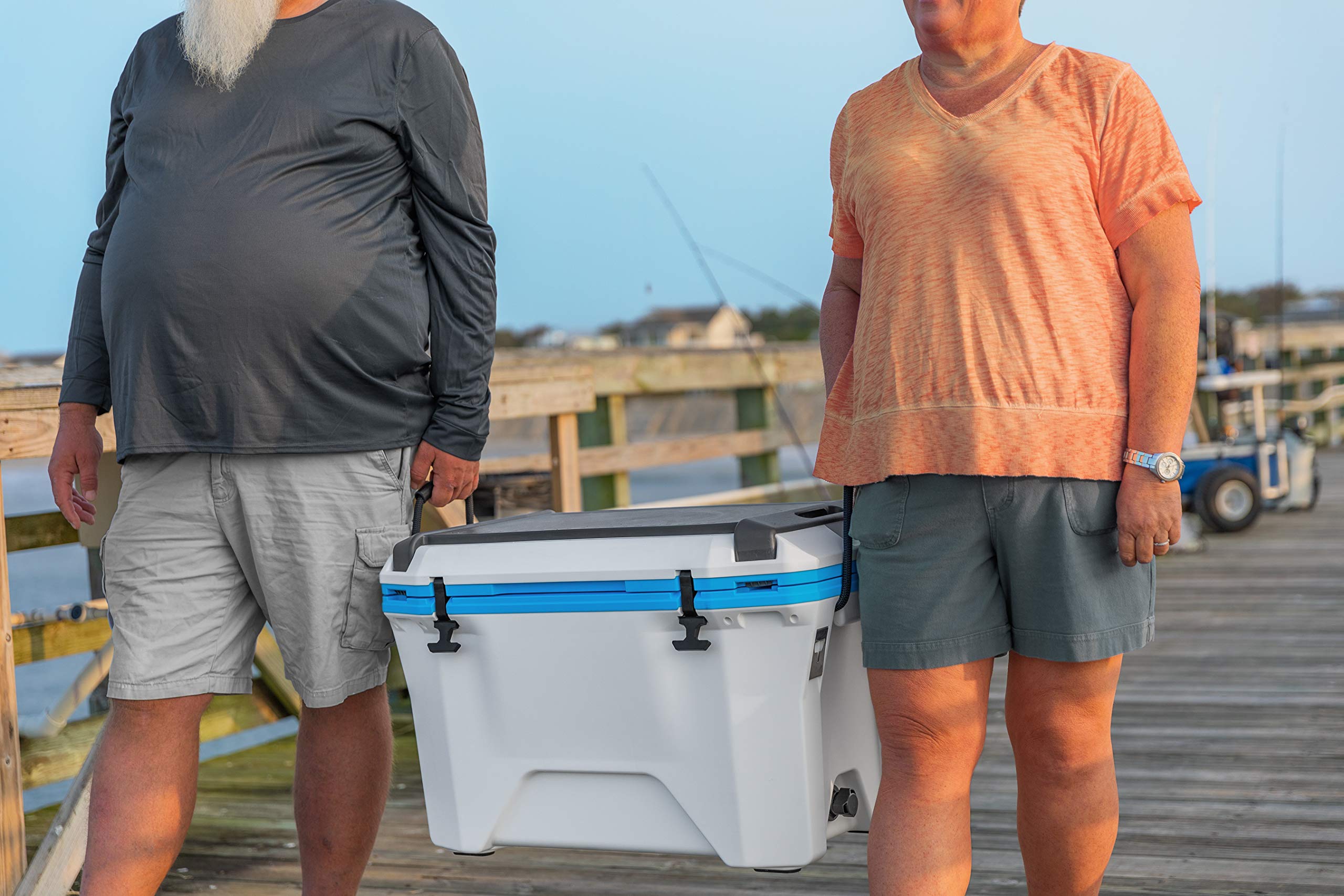 Camco Cutting Board Attachment for Currituck 50 Quart Size Coolers - Convert Your Cooler Lid Into a Cutting Board Meal Prep Space - Great for Fishing, Camping, and The Beach (51795), Gray
