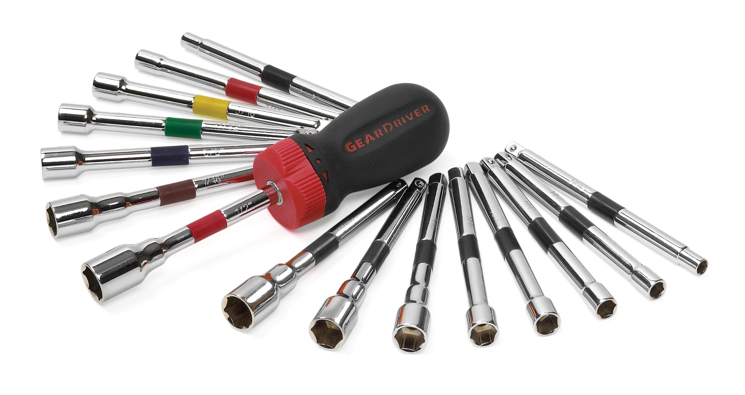 16 Piece GEARWRENCH Ratcheting Nutdriver Set | SAE & Metric | 8916D