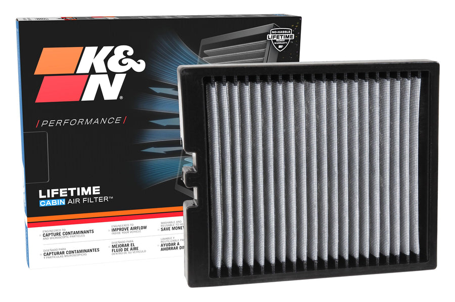 Cabin Air Filter K&N LIFETIME: Premium, Washable, Clean Air for your Cabin: Compatible with 2010-2020 FORD/Lincoln: Explorer, Flex, Police Interceptor, Taurus, MSK, MKT, VF1011