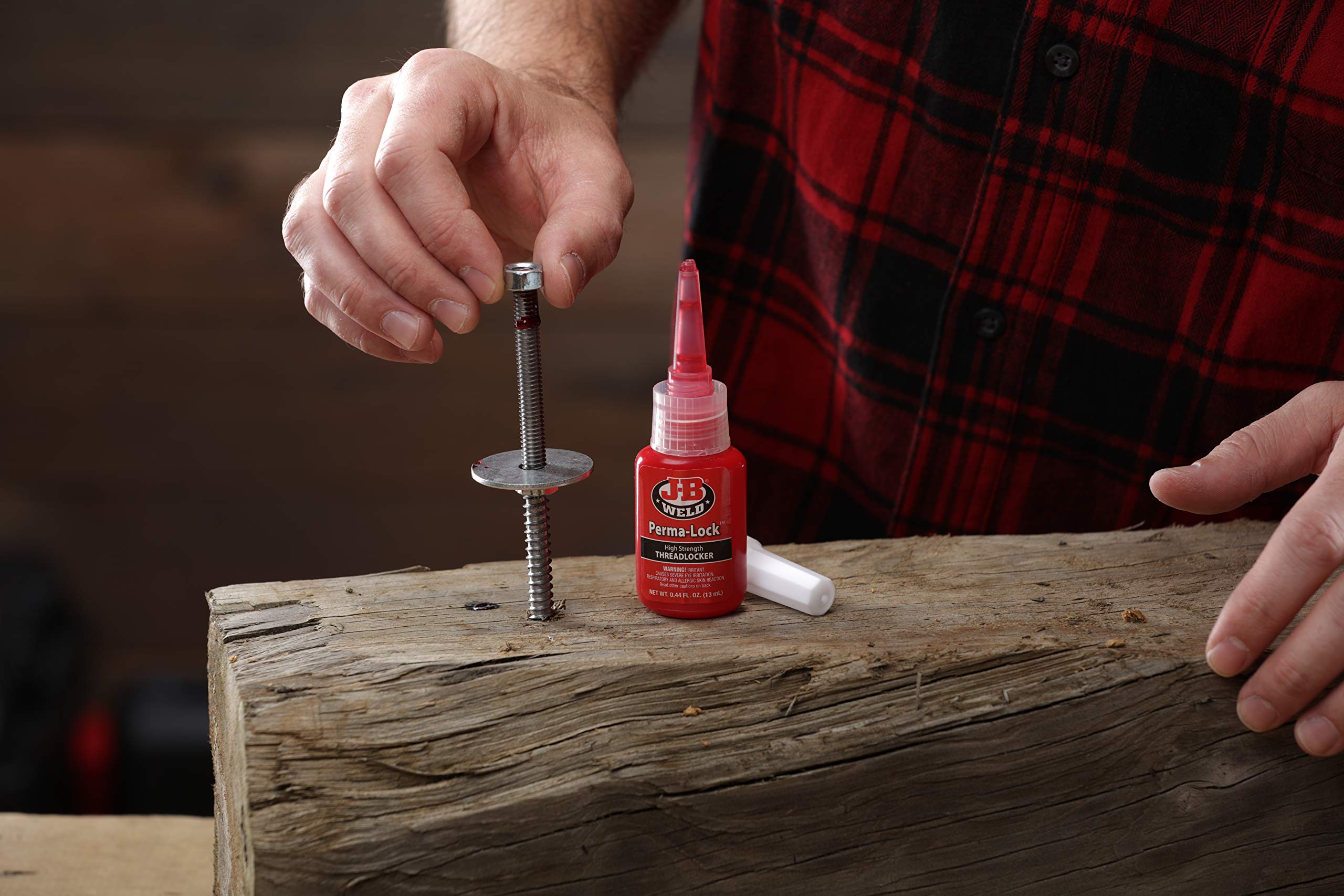 J-B Weld Perma-Lock High Strength Threadlocker - Red - 36 ml