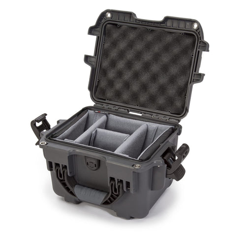 Graphite Nanuk 908 Waterproof Hard Case with Padded Dividers