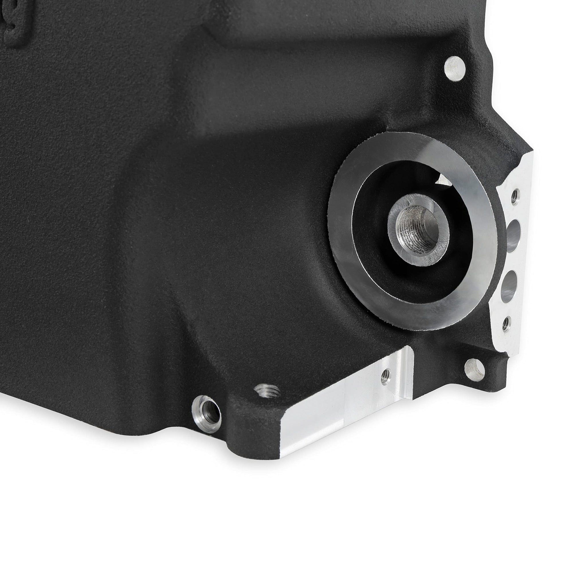 Holley LS Swap Oil Pan 302-3BK Additional Front Clearance Carbon Black Ceramic