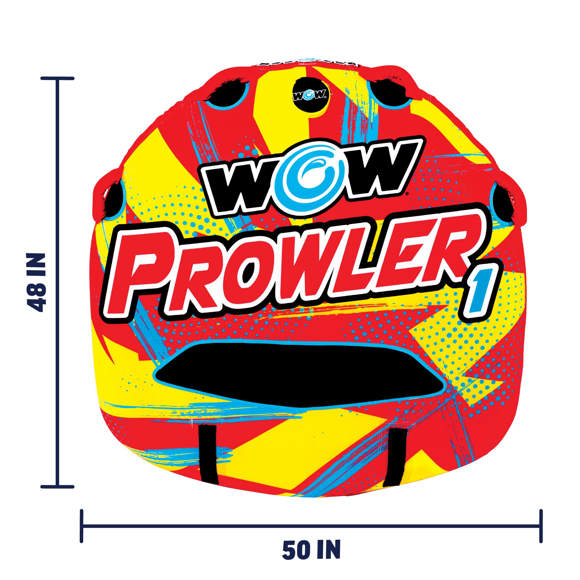 Prowler WOW Sports Starter Kit, 1 Person Boating Tube, 12v High Speed Air Pump, & 1K Tow Rope