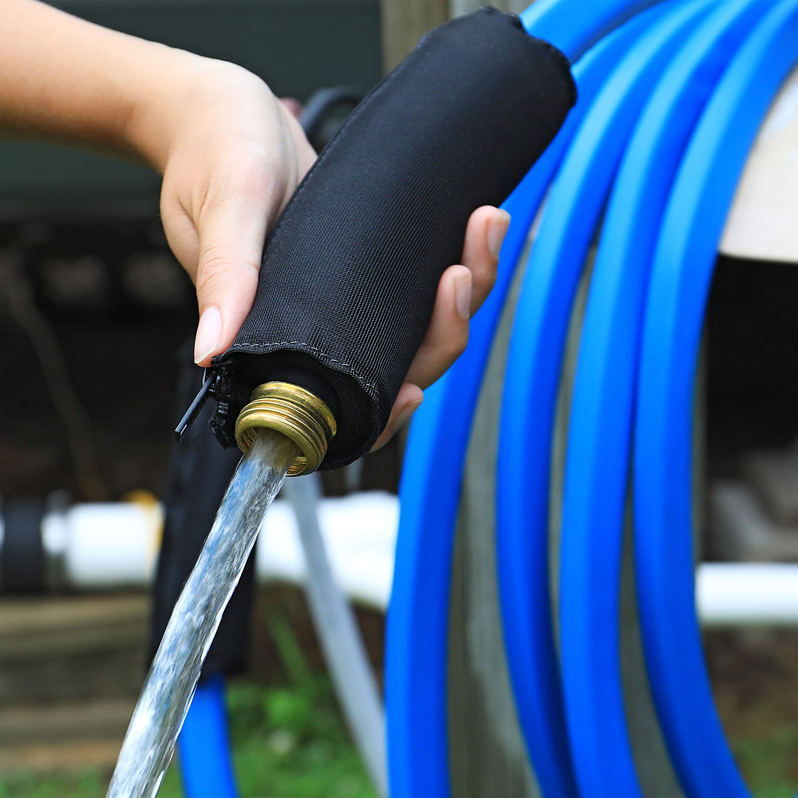25' x 1/2" Valterra Heated Fresh Water RV Hose, Blue