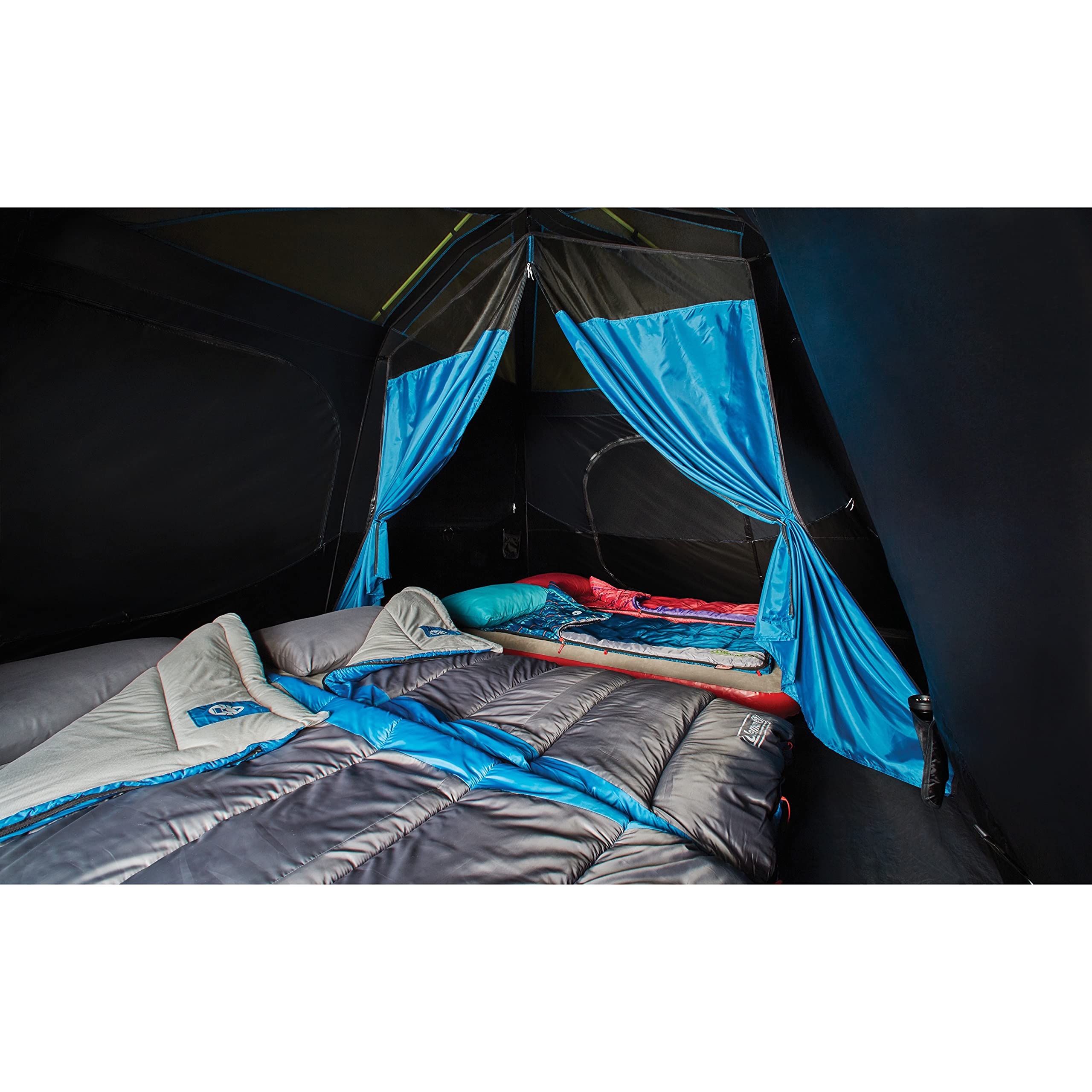 Coleman Instant Camping Tent 4/6/8/10 Person with 1-Minute Setup, Large Family Tent with Pre-Attached Poles, Air Vent, & Carry Bag, Sets Up in About 60 Seconds