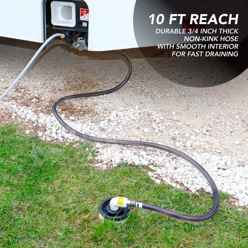 RV SewerSolution Valterra Drainage Kit with 10' Hose and Accessories