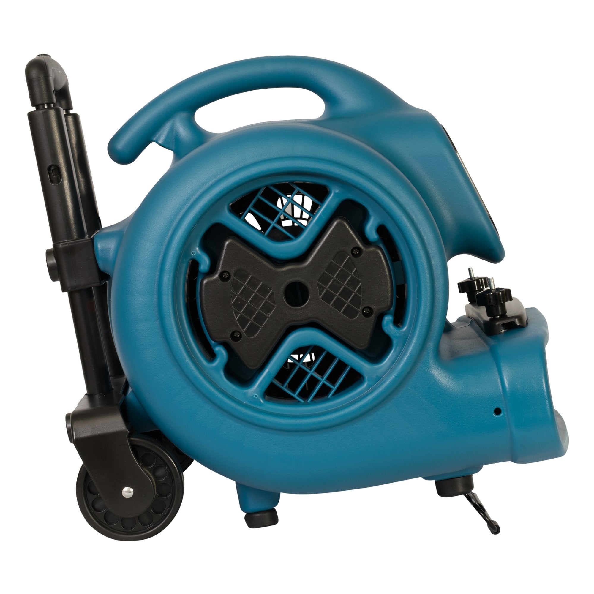P-630HC XPOWER Pro 1/2 HP 2800 CFM Centrifugal Air Mover, Carpet Dryer, Floor Fan, Blower, Telescopic Handle and Wheels, Carpet Clamp, for Water Damage Restoration, Janitorial, Plumbing, Home Us, Blue