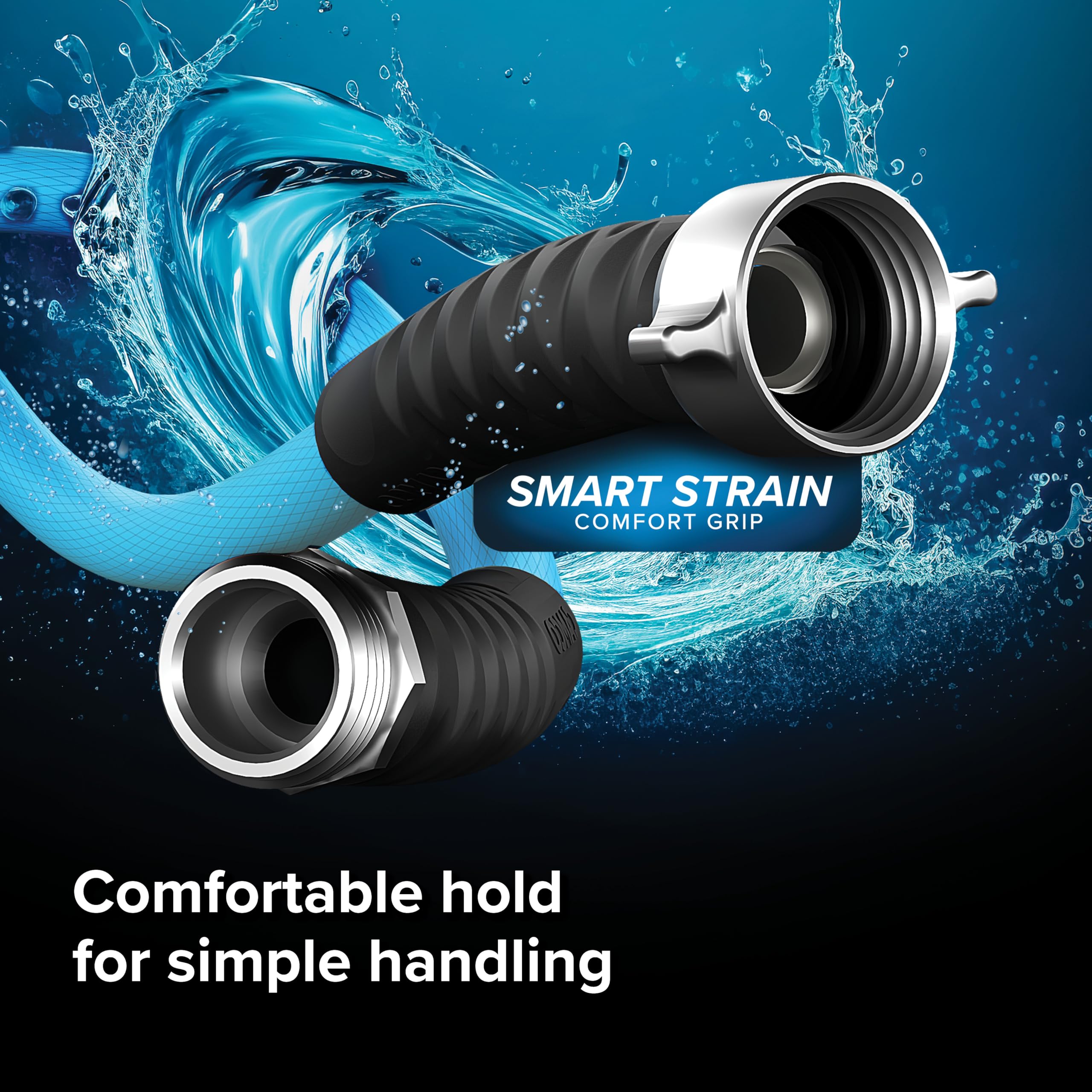 EVOFlex Camco 35-Ft RV Drinking Water Hose - Features Extra Flexible Design w/Stainless Steel Strain Relief Ends - Lead-Free, BPA-Free and Phthalate-Free - 5/8” Inside Diameter (22595)