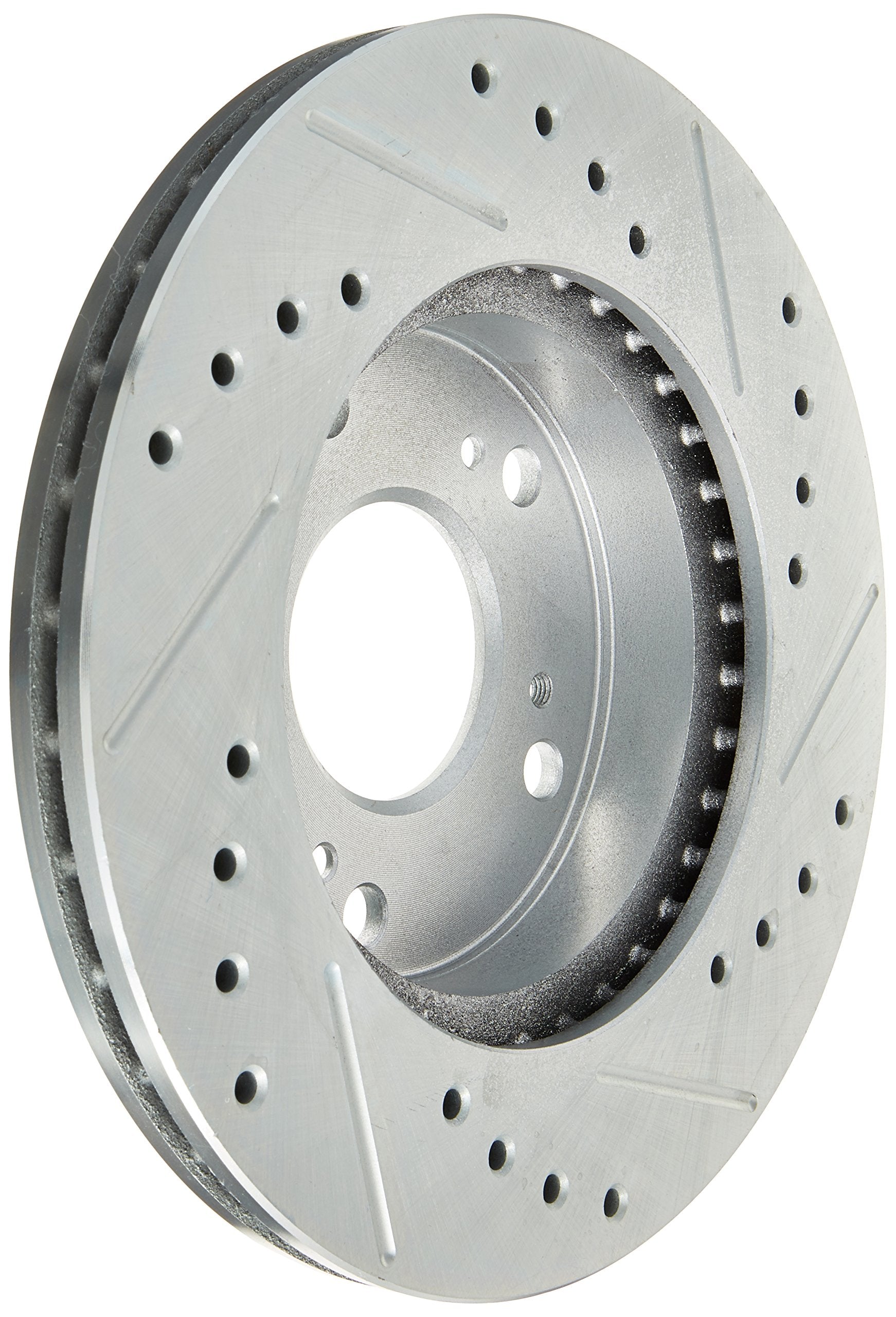 Power Stop Front JBR962XPR Drilled & Slotted Rotor Pair For Acura RSX 2002-2006, Honda CR-Z 2011-2015, Honda Civic 2004-2011 [Model Specific]