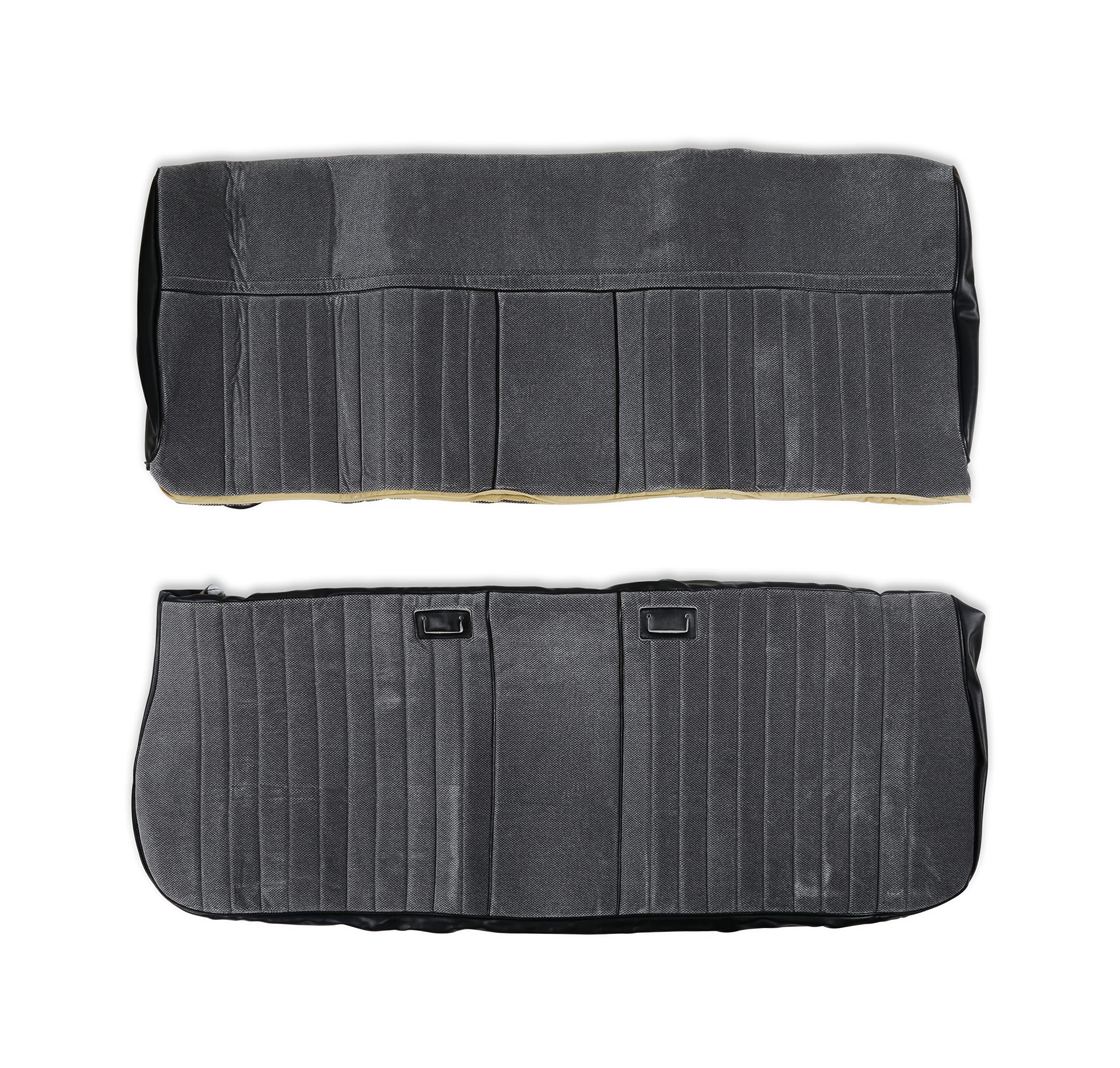 05-320 Brothers Trucks Upholstery Kit-Deluxe Seat Cloth/Vinyl-Black/Silver