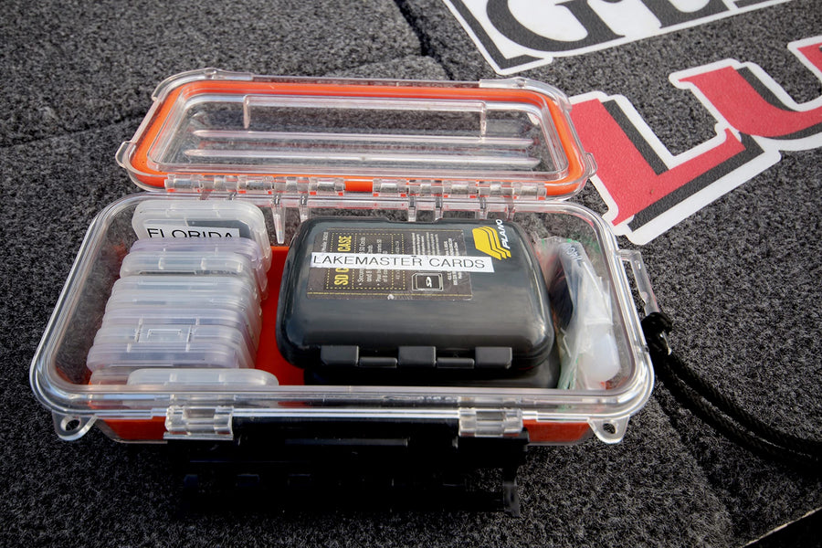 3500 Plano Guide Series Field Box Waterproof Case, Orange, Small, Waterproof Dry Box with Wrist Strap for Boat, Kayak, and Camping, Outdoor Gear Storage