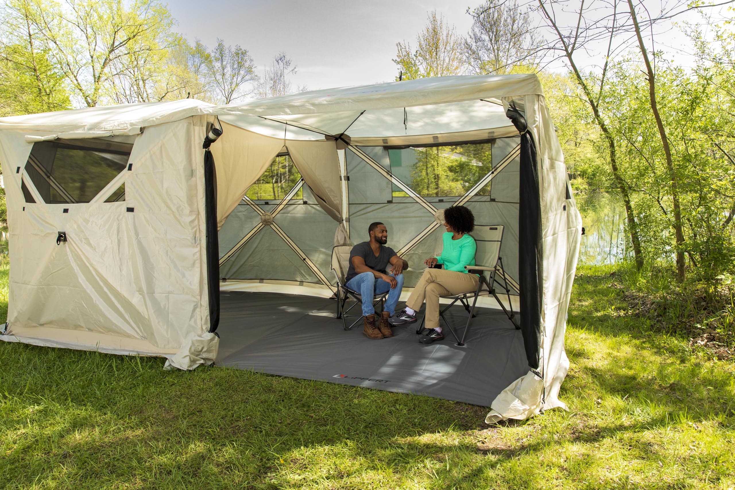 Removable Floor Picnic Popup Gazebo - 16' x 8'