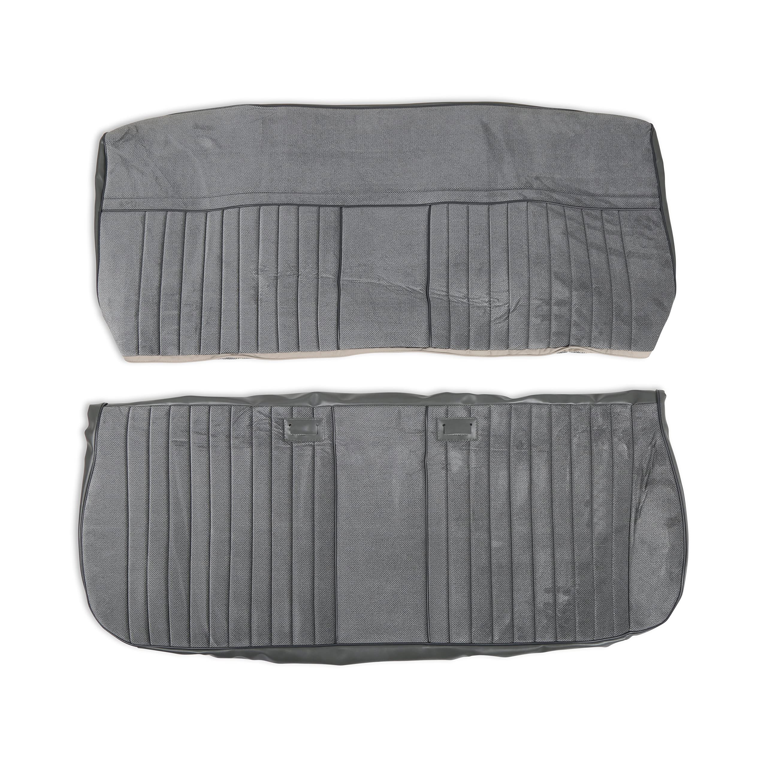 05-324 Brothers Trucks Deluxe Pleat Seat Upholstery Cloth/Vinyl - Grey/Charcoal