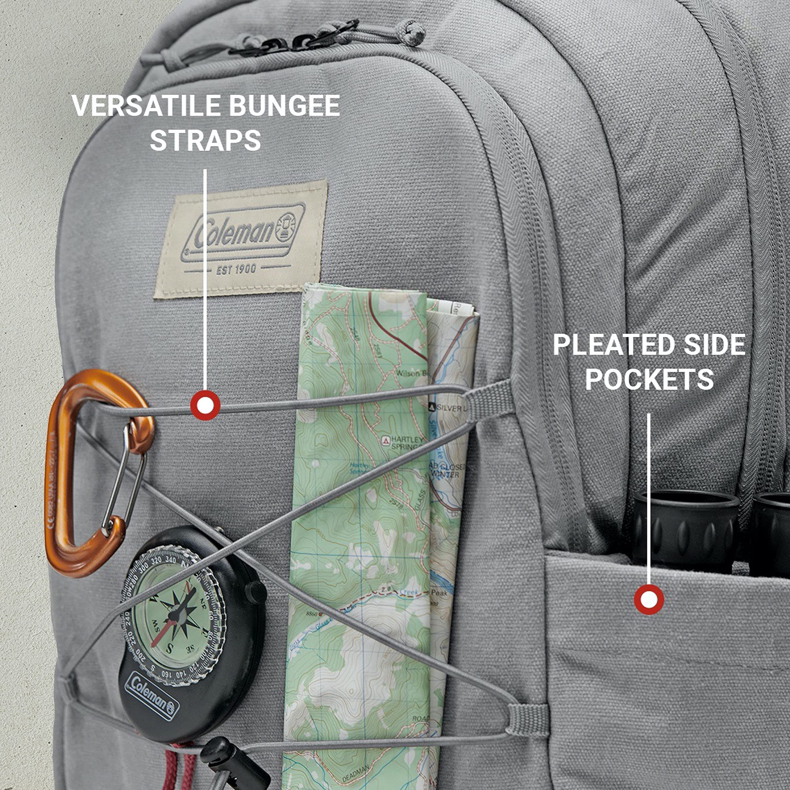 Backroads Coleman 30-Can Soft Cooler Backpack, Leak-Proof Portable Insulated Backpack Cooler, Keeps Contents Cold up to 24Hrs, Built-in Bottle Opener