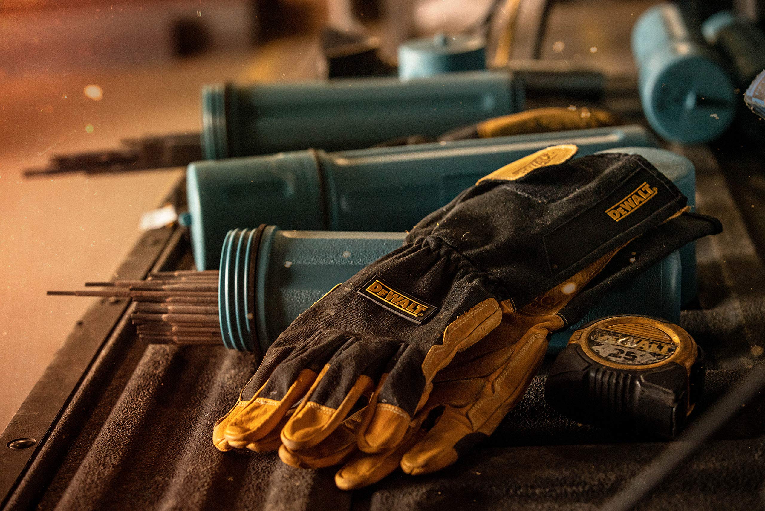 Premium DEWALT TIG Welding Gloves, Adjustable, Gauntlet-Style Cuff, XX-Large