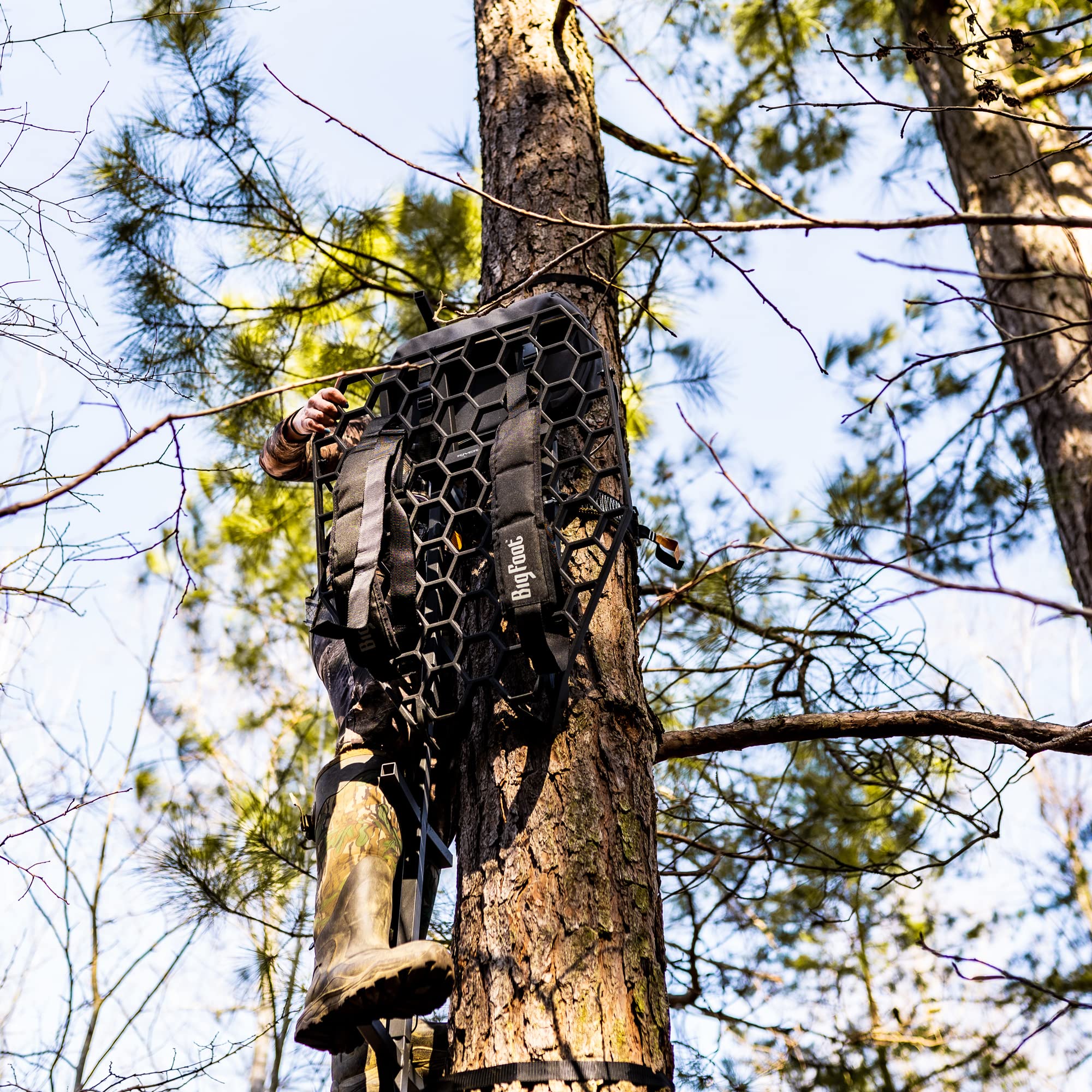 Universal Backpack Straps Rivers Edge® , Fits All Hang-On Treestands, Extra-Wide Padded Shoulder Straps, Fully-Adjustable, RE782