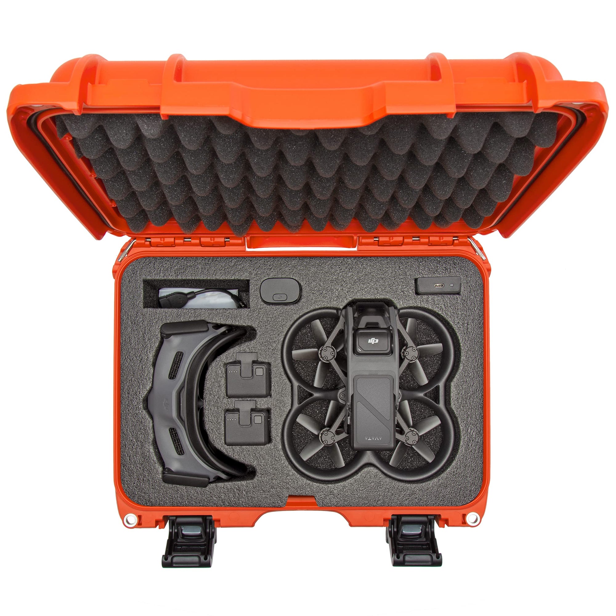Waterproof Hard Case Nanuk 915 with Foam Insert for DJI Avata FPV Unit, Goggles and Controller - Orange