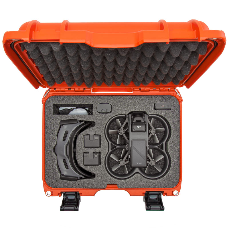 Waterproof Hard Case Nanuk 915 with Foam Insert for DJI Avata FPV Unit, Goggles and Controller - Orange