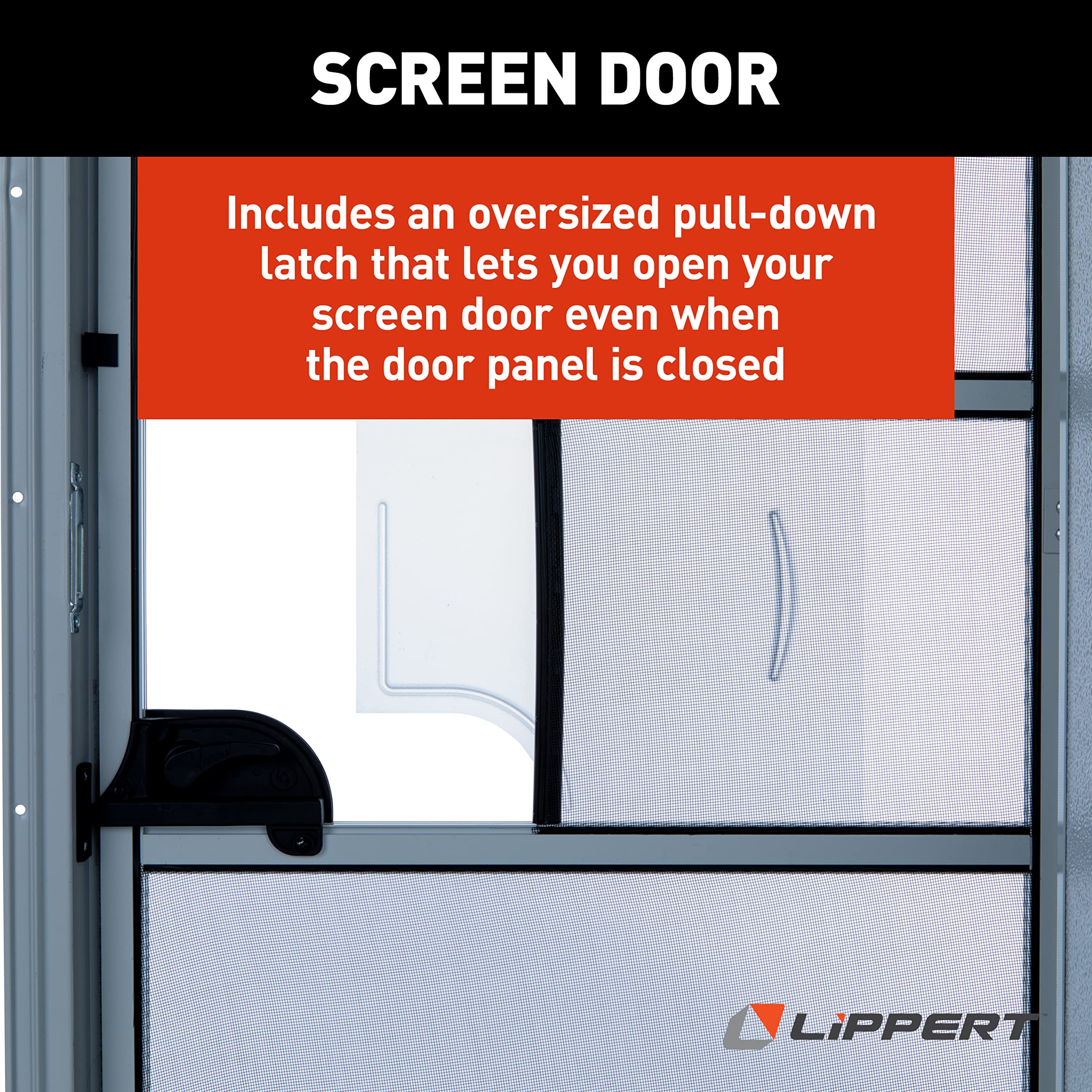 RV Radius Entry Door with Right Hinge and Screen Door