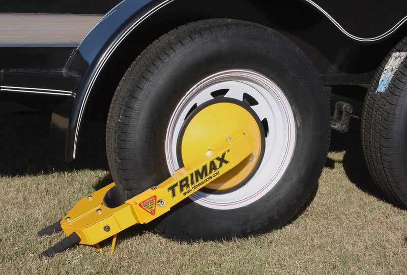 Ultra-Max Trimax TWL100 Adjustable Wheel Lock, Yellow/Black