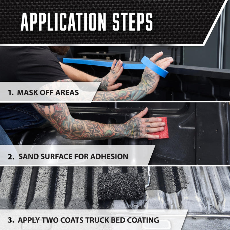 Black Rust-Oleum 342669 Truck Bed Coating, Gallon