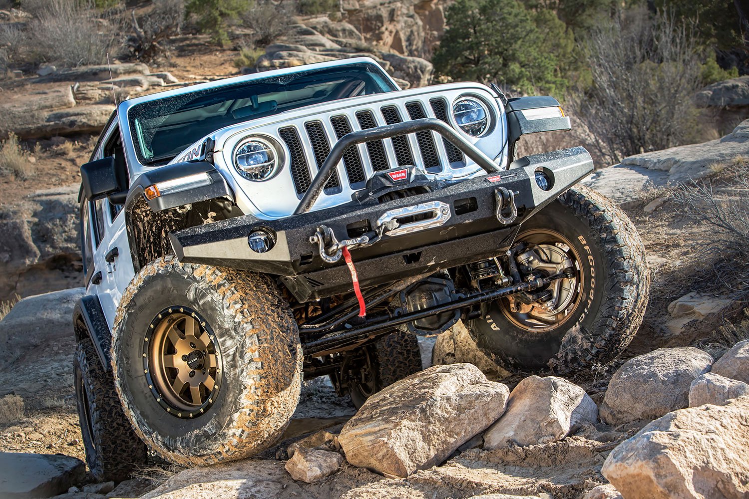 Elite Series WARN 101337 Full-Width Front Bumper with Grille Guard Tube, Fits: Jeep Wrangler JL (2018-2020) and Jeep Gladiator (2020)