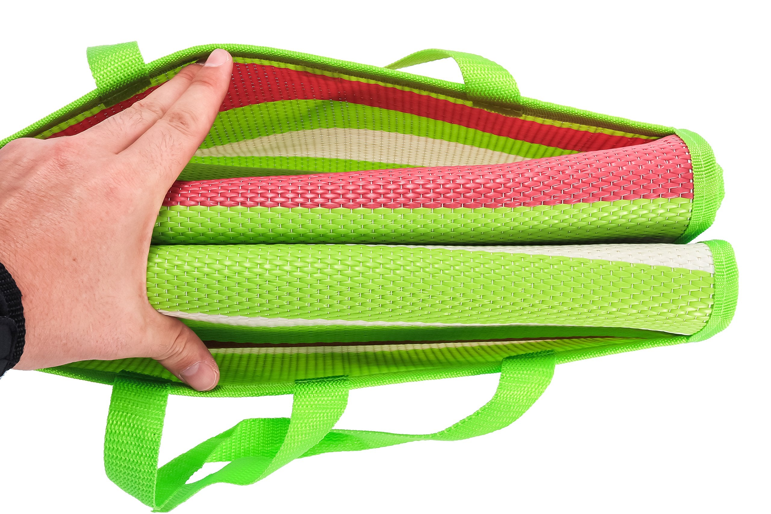 Camco Handy Mat with Strap - Perfect for RV, Picnics, Beaches and Outings - Green/Red - 60" x 78" (42813)