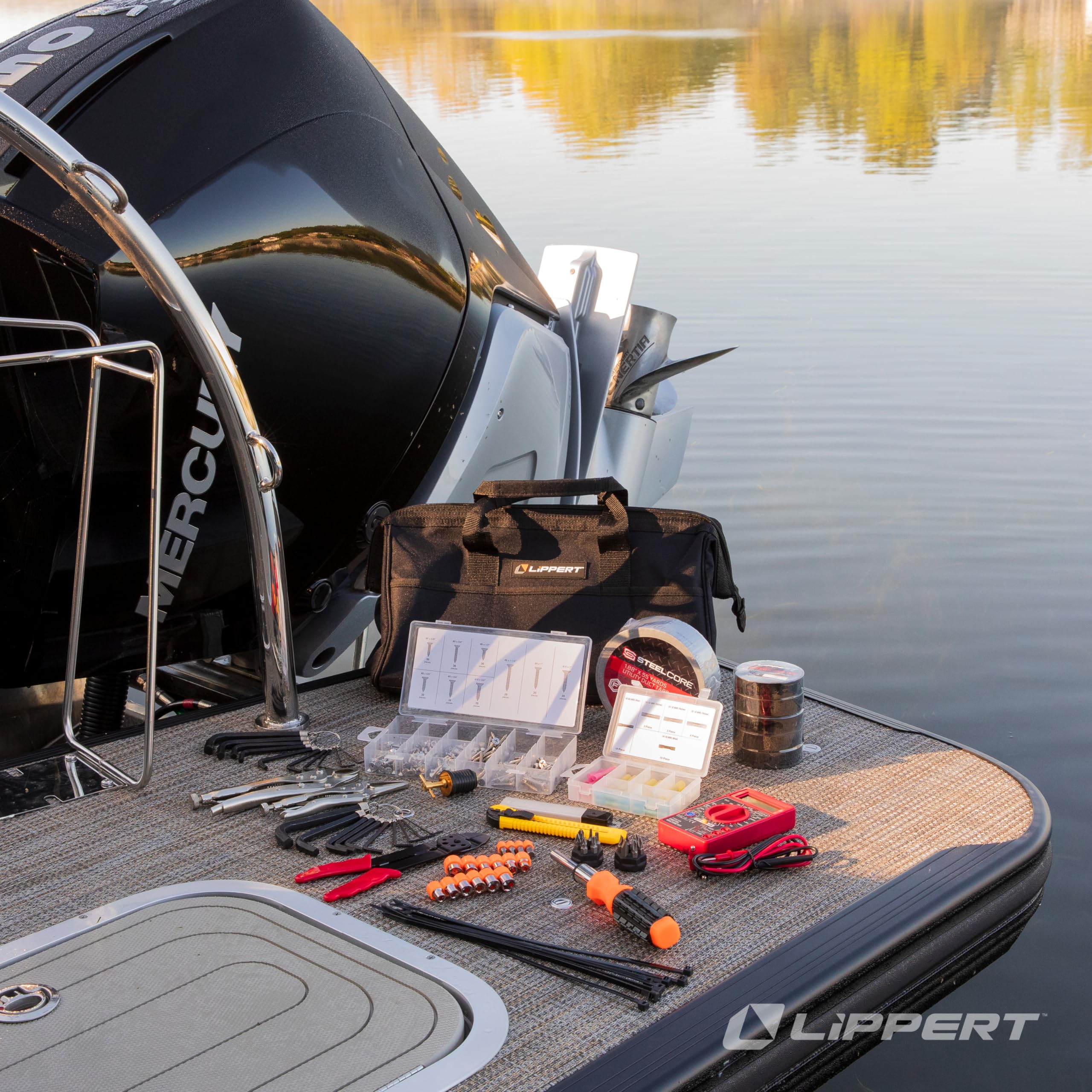 Boat Tool Kit Lippert, 435 Piece Tool Set for Boat Repairs, Included Carrying Case, 15 Different Items, Comprehensive Marine Maintenance Bundle - 2023035865