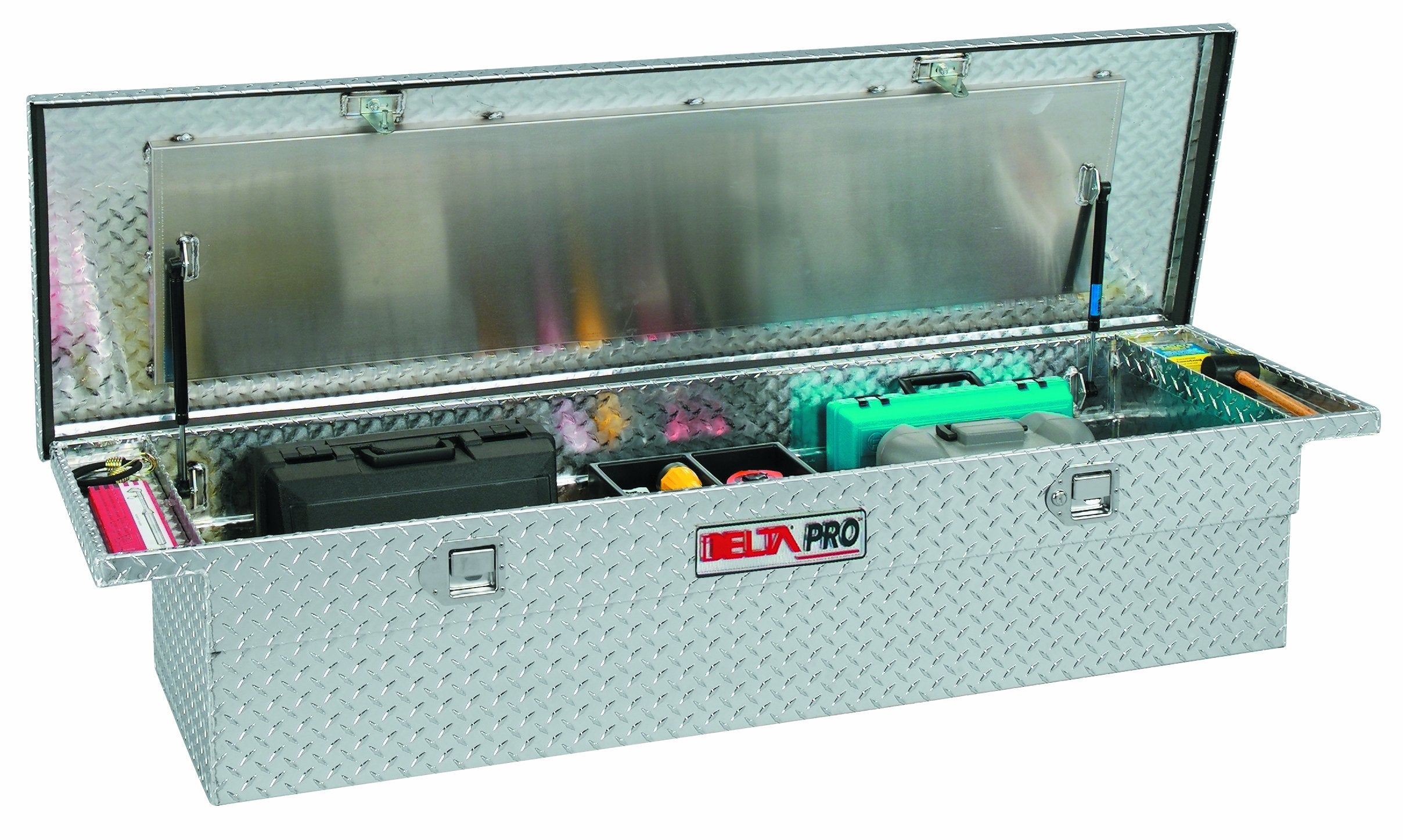 Delta Pro Full Size Bright Aluminum Low-Profile Crossover Single Lid Truck Box