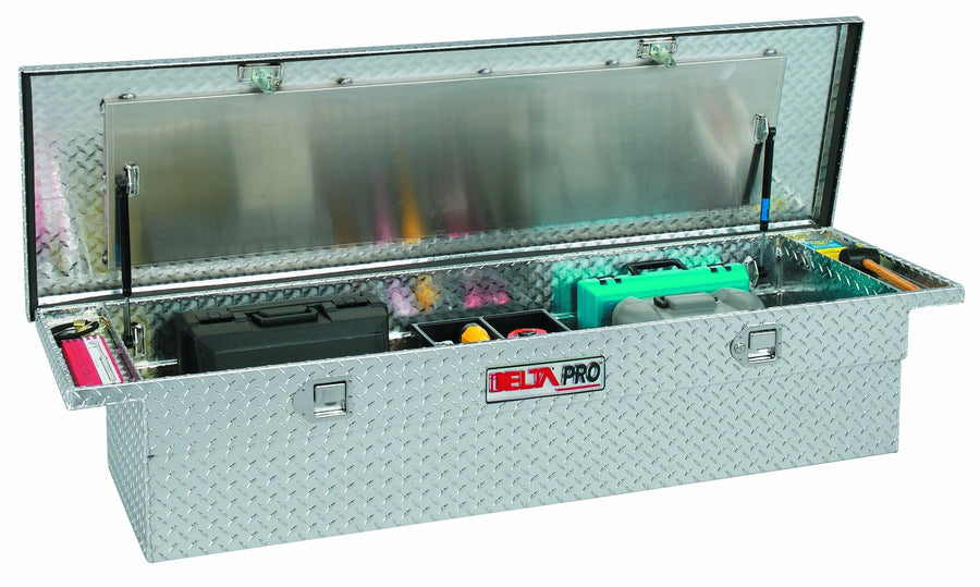 Delta Pro Full Size Bright Aluminum Low-Profile Crossover Single Lid Truck Box