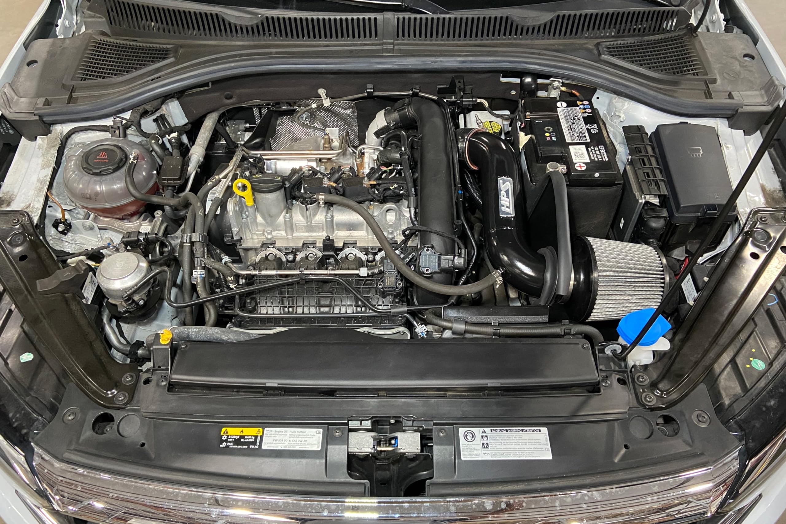 HPS Air Intake Kit Polished with Heat Shield Compatible for 2019-2021 Volkswagen Jetta 1.4L Turbo, 827-714P