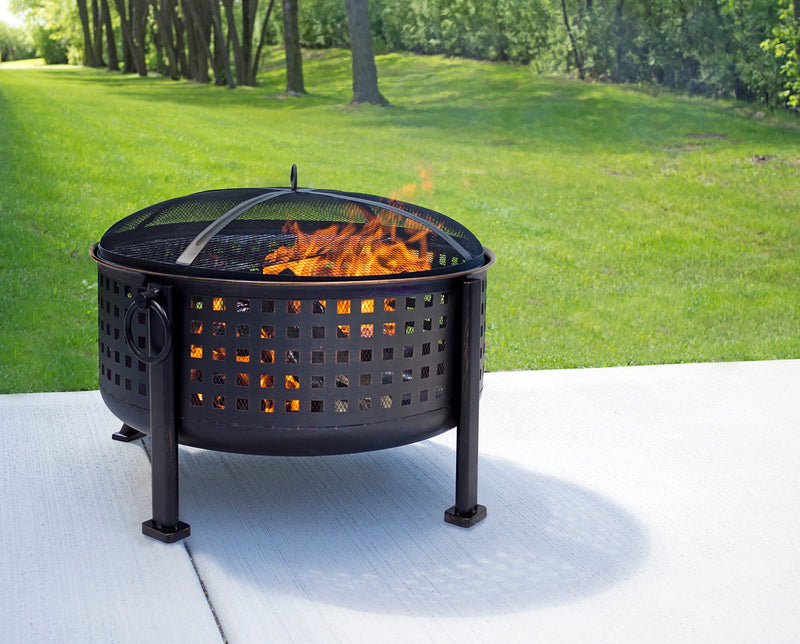 Langston Pleasant Hearth OFW821RC 12" Deep Bowl Fire Pit