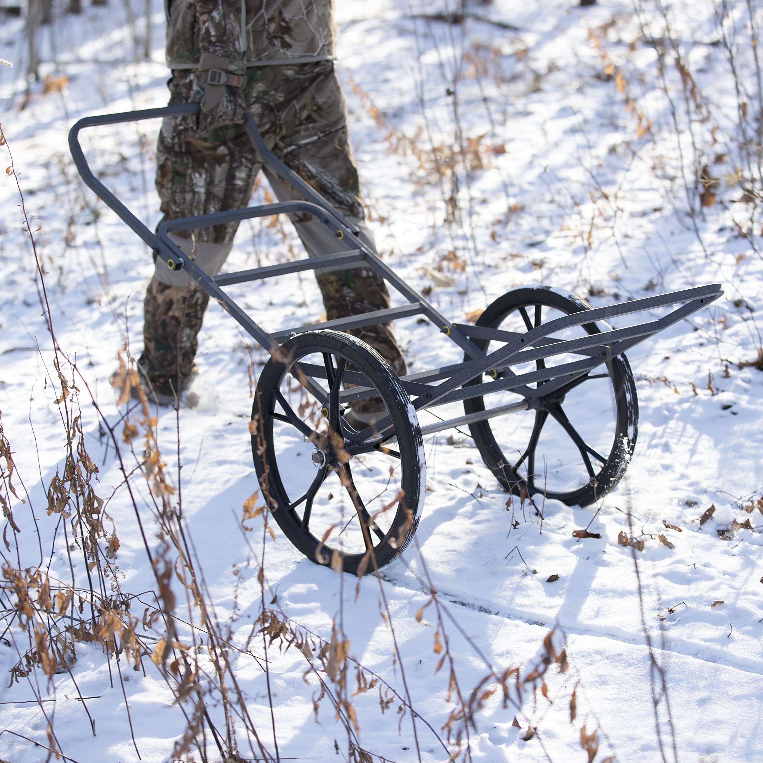 Game Cart Rivers Edge®, Haul Large Game, Tri-Fold Design, from Folded to Full Use, Durable, 300 lb. Hauling Capacity, RE790 Black