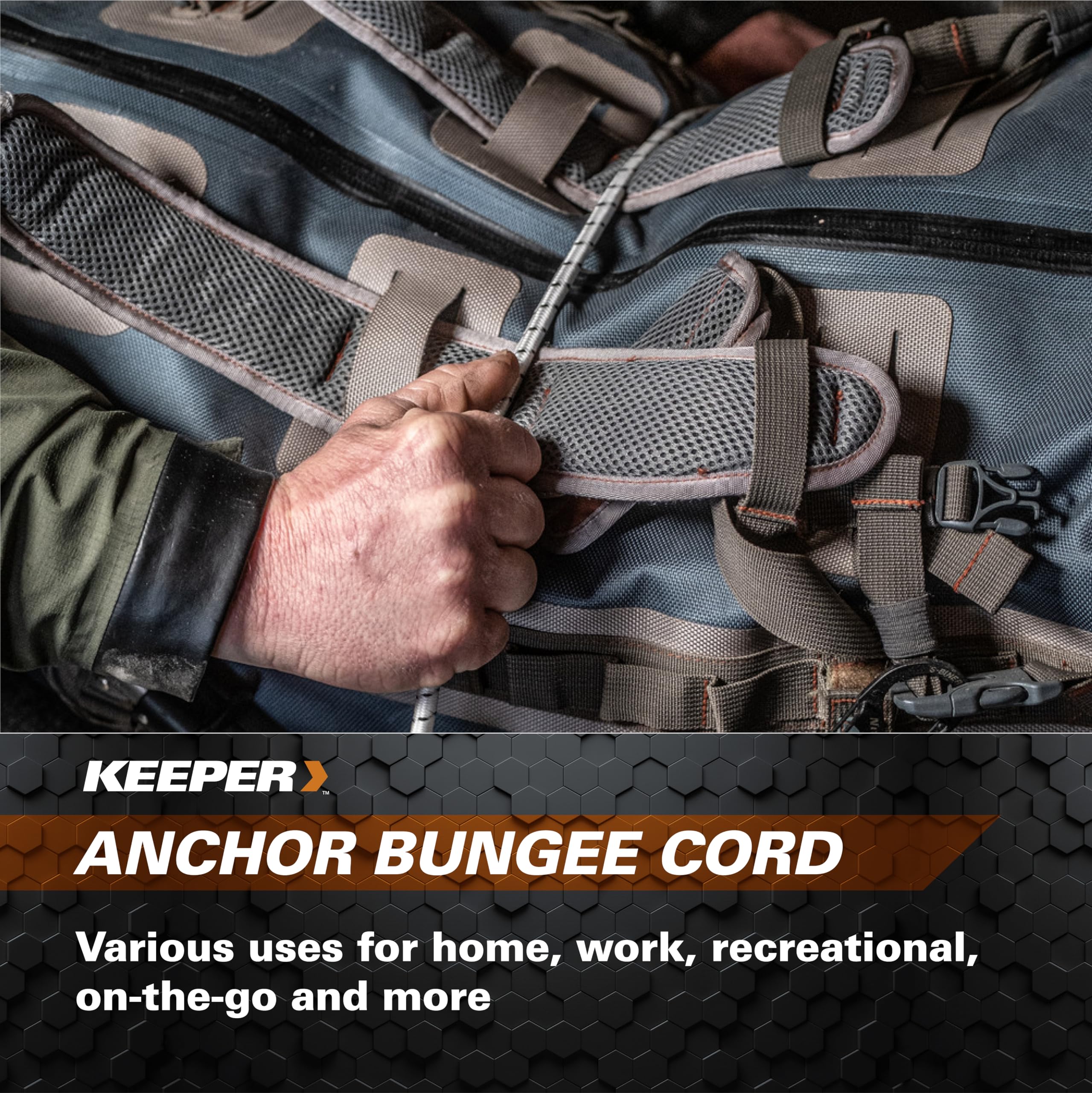 24” Keeper Marine Twin Anchor Bungee Cord - UV and Weather-Resistant