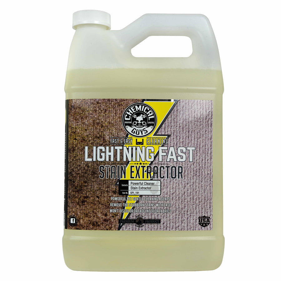 Lightning Fast Chemical Guys Carpet and Upholstery Stain Extractor - Carpet Cleaner, Safe for Fabric, Upholstery, Cars, Home, Office, Furniture, and More, Fresh Scent - 128 oz